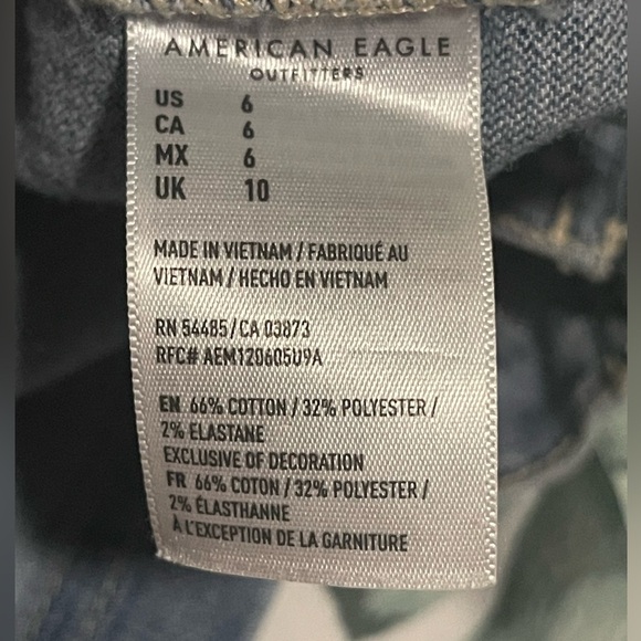 AMERICAN Eagle Zip Front Denim Overall Dress Size 6 - Picture 14 of 15